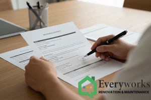 What Homeowners in Singapore Should Know Before Engaging a Renovation Contractor 4 review-contracts-and-payment-terms-carefully-what-homeowners-in-singapore-should-know-before-engaging-a-renovation-contractor-renovation-contractor-everyworks-renovation-and-maintenance